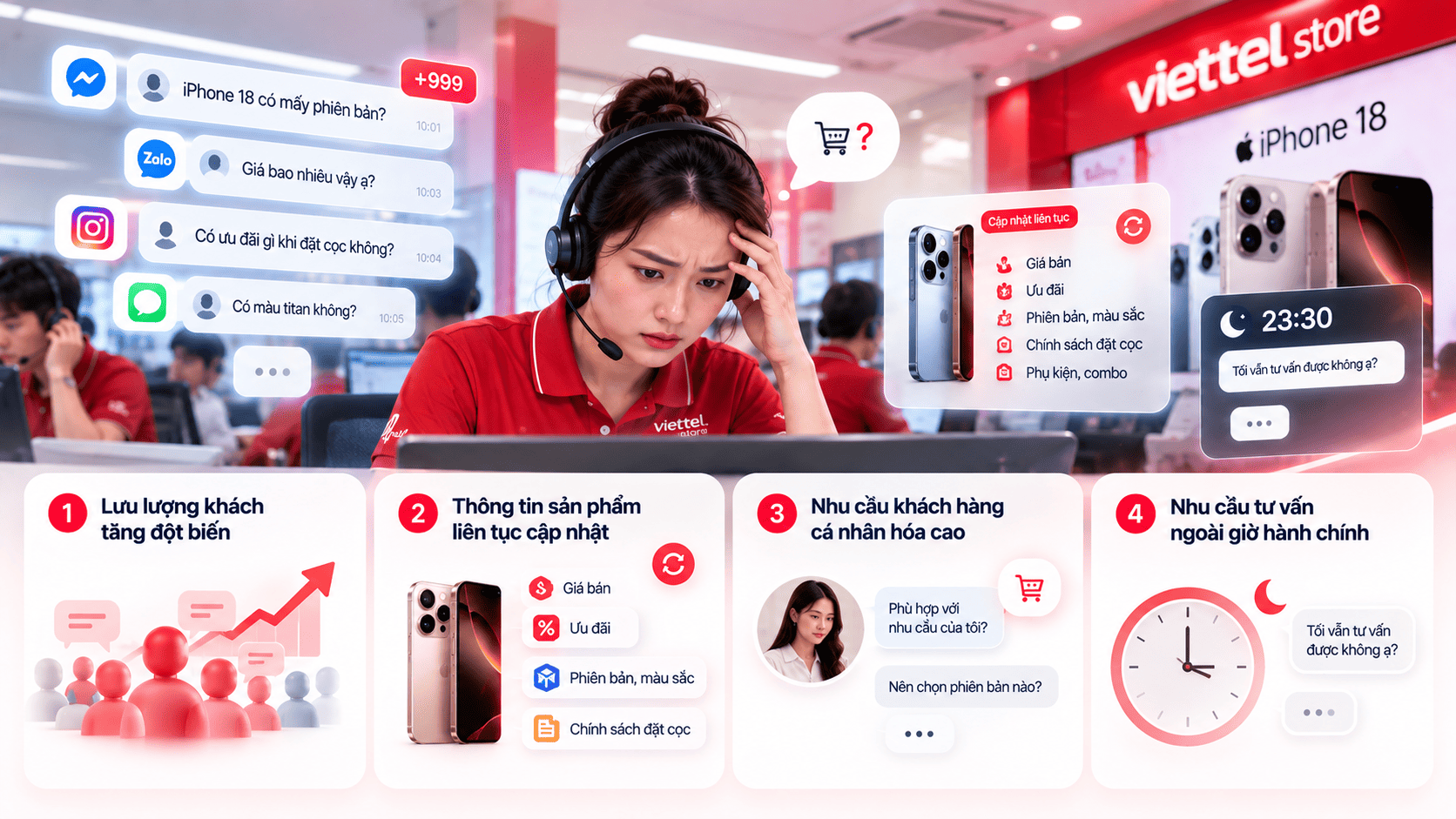 Hàng chục ngàn truy vấn liên quan đến IP 18 gây quá tải đội ngũ bán hàng và CSKH Viettel