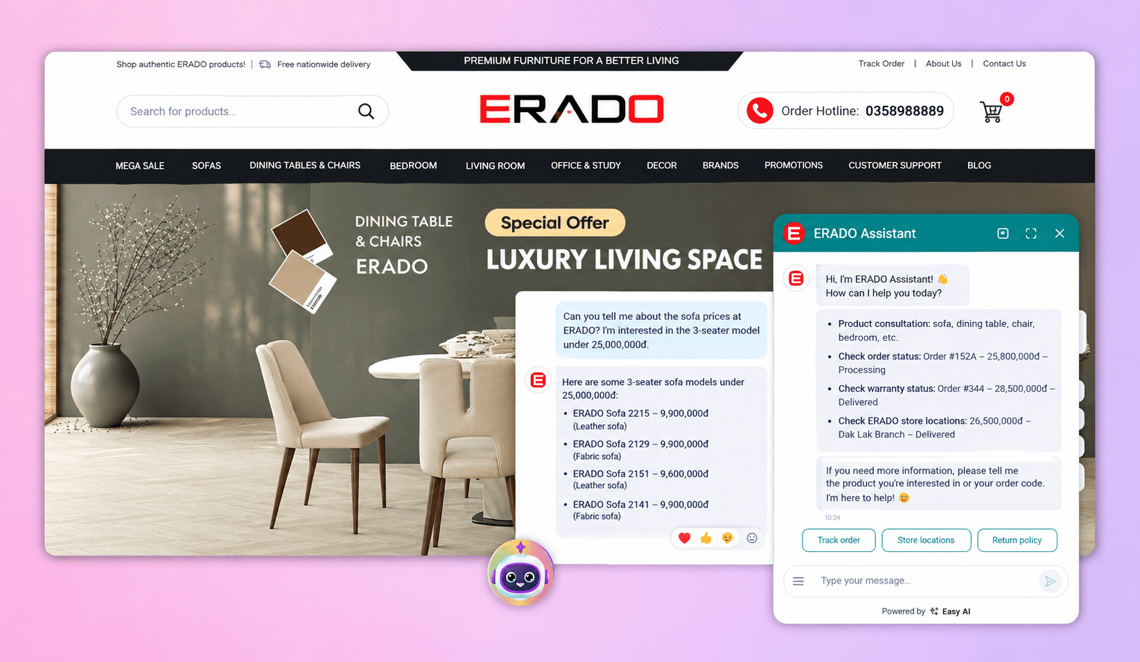 ERADO Adopts Easy AI’s AI-Native Solution – Automating Responses to 10,000 Messages per Month