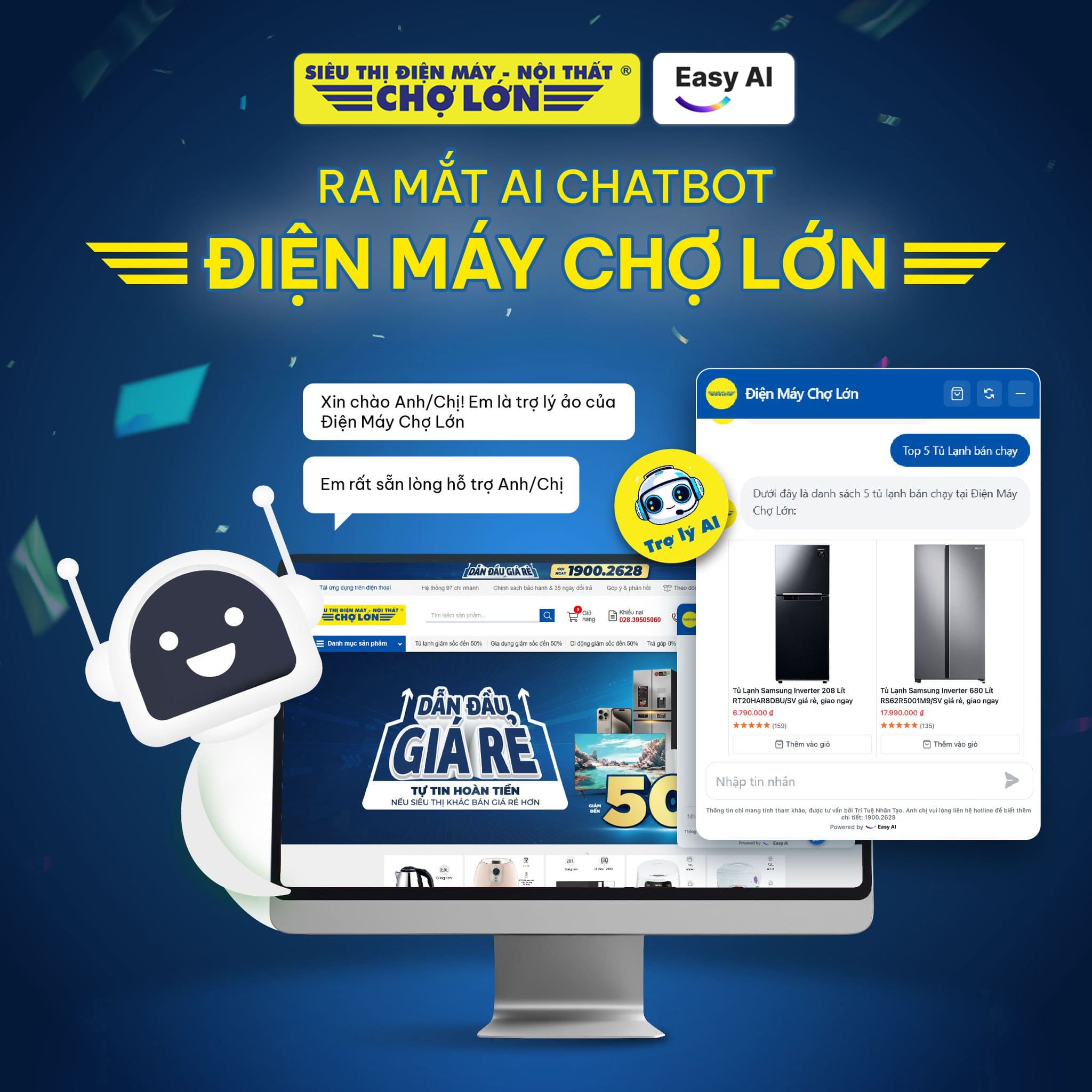 Ra mắt AI Chatbot Điện máy Chợ Lớn với nhiều tính năng ưu việt nâng cao trải nghiệm người dùng