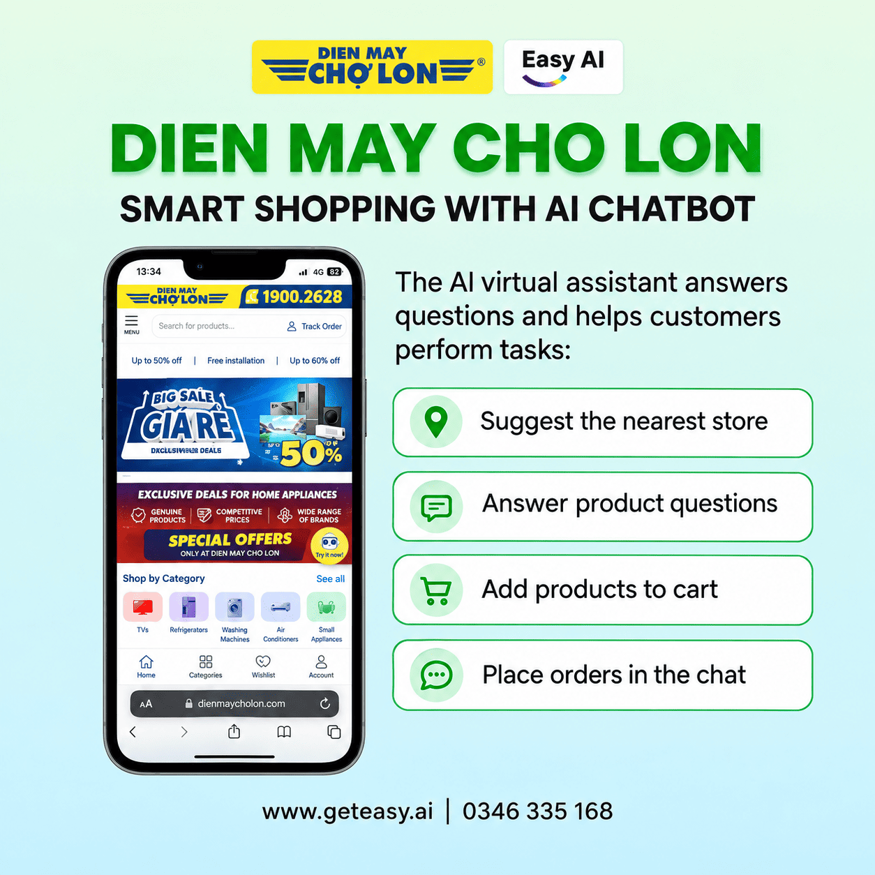 Smarter shopping with the Dien May Cho Lon AI Chatbot