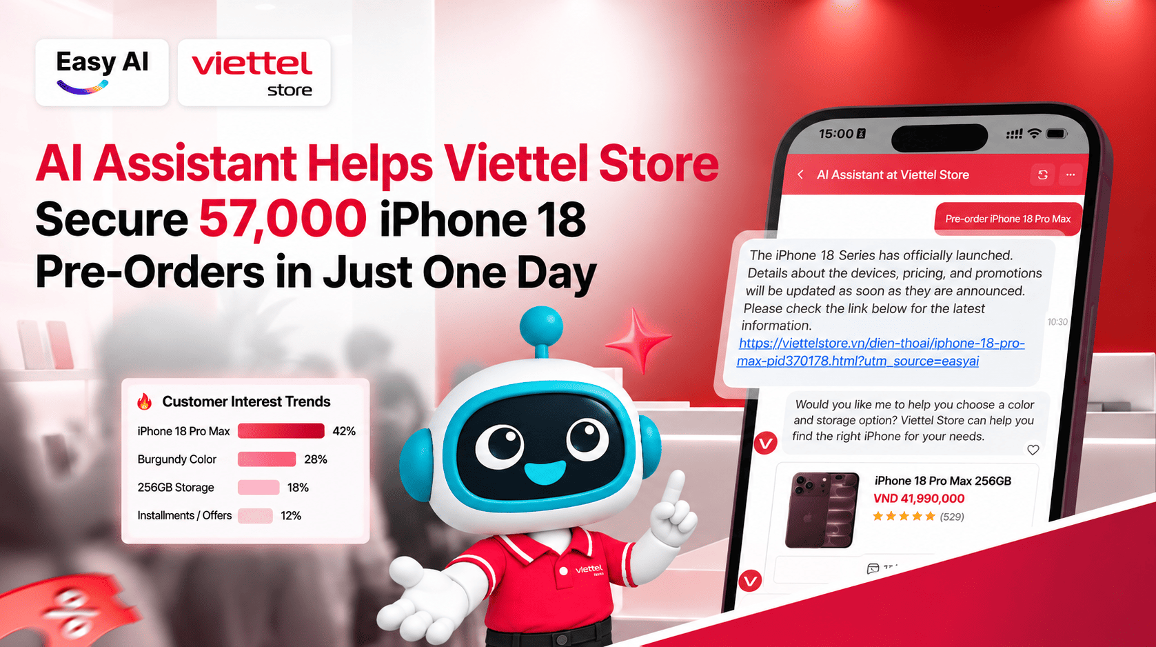 Easy AI x Viettel Store: Scaling Sales Consultations for 57,000 iPhone 18 Pre-Orders