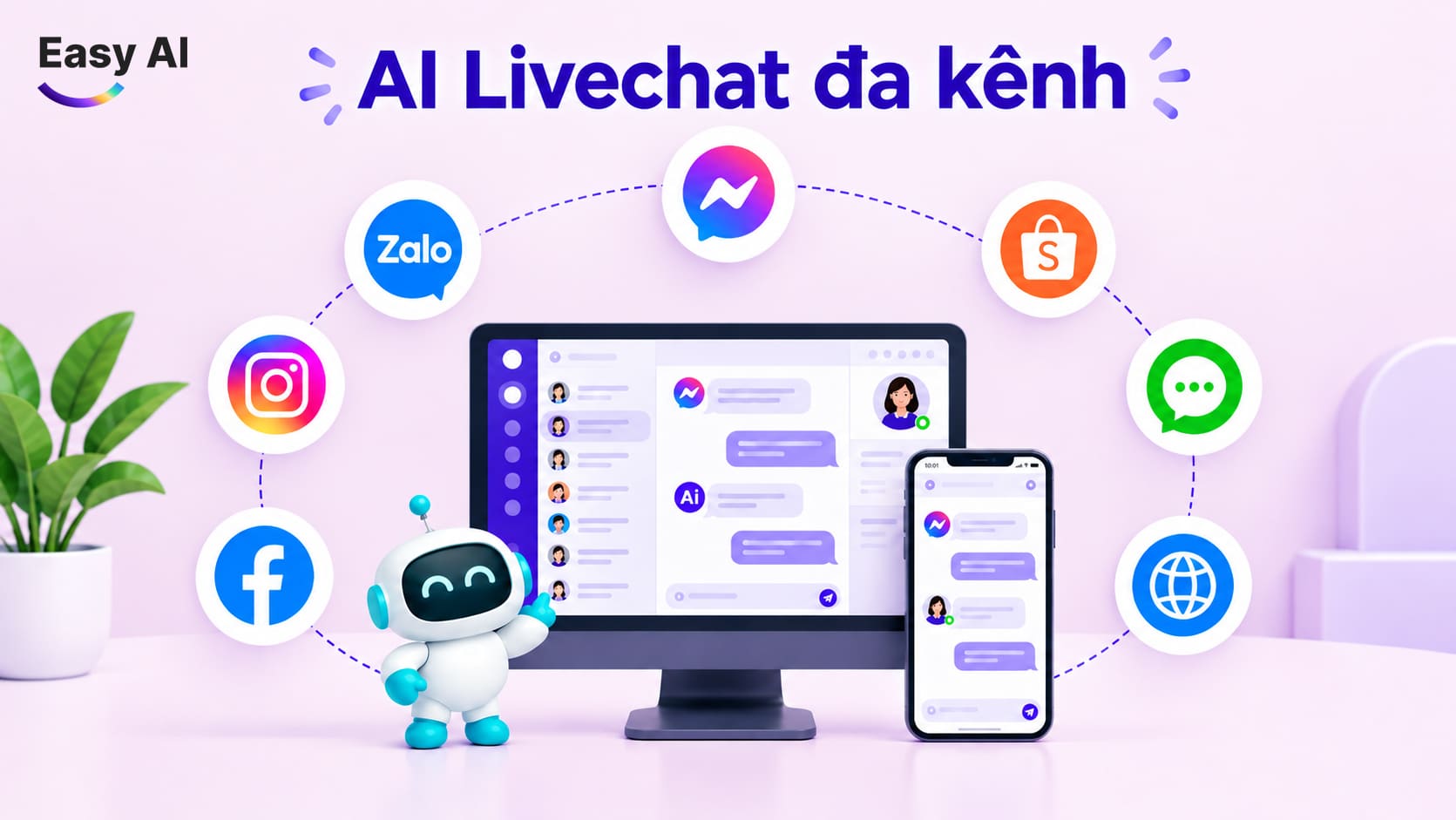 AI LiveChat đa kênh: Cách quản lý hội thoại và tối ưu quy trình Sales, CSKH