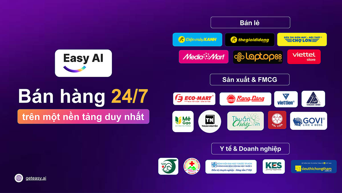 Tối ưu vận h&agrave;nh v&agrave; bứt ph&aacute; doanh thu c&ugrave;ng Easy AI